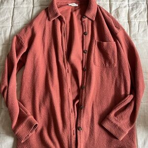 Madewell Terracotta Textured Shacket